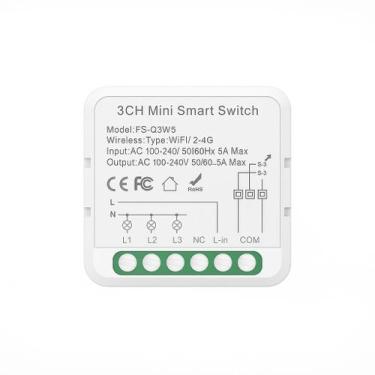 Imagem de Mini interruptor inteligente wi-fi tuya 2 canais b202 - RS CONNECT