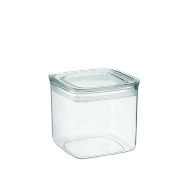 Imagem de Pote de Acrílico Hermético Quadrado Arthi com Tampa Transparente 1,1L,