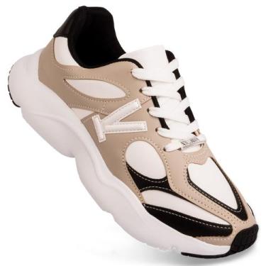 Imagem de Tênis Vizzano Feminino Chunky Plataforma Original 1440110, Cinza, Pret