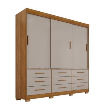 Imagem de Guarda-Roupa Casal Montreal 3 Portas 9 gavetas - Tudo de Móveis, Cinam