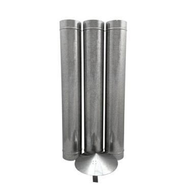 Imagem de 1,80 m de duto galvanizado de 115 mm de diâmetro com chapéu chinês - G