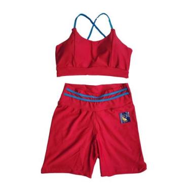 Imagem de Conjunto Fitness Short eTop Levanta BumBum Academia Feminino - Pijamas