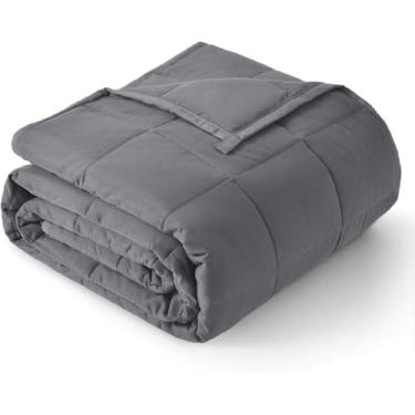 Imagem de Topblan Cobertor Ponderado Cinza Escuro, Material Macio com Contas de Vidro, Tamanho Qu...