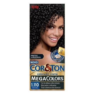 Imagem de Tinta de Cabelo Cor & Ton MegaColors 1.110 Preto Onix 50g