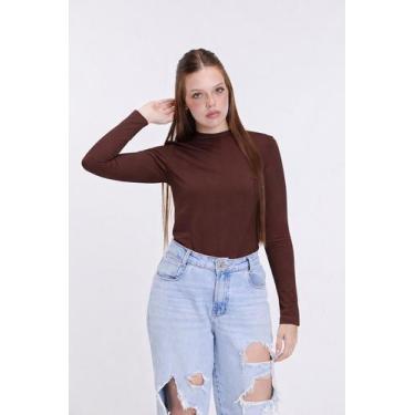 Imagem de Camiseta Adulto Gola Térmico UV50+ Marrom - Vida Costeira Oficial, P, 