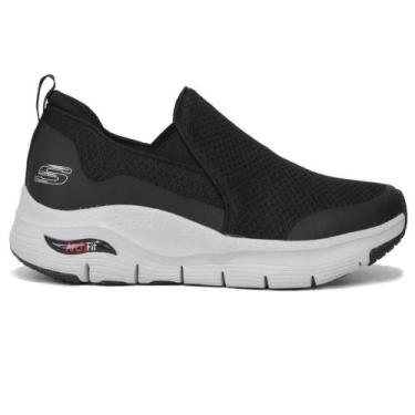 Imagem de Tênis skechers arch fit masculino 232043, Preto, Cinza claro, 40