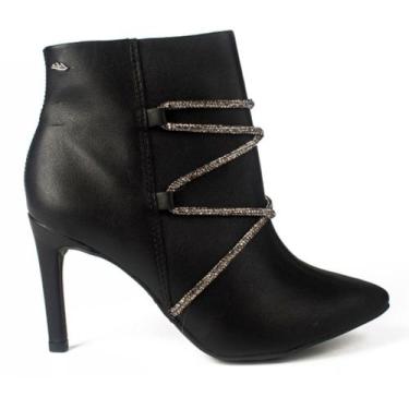 Imagem de Bota Feminina Cano Curto Almeria Preto Cinzento Dakota DA152-0002, 37