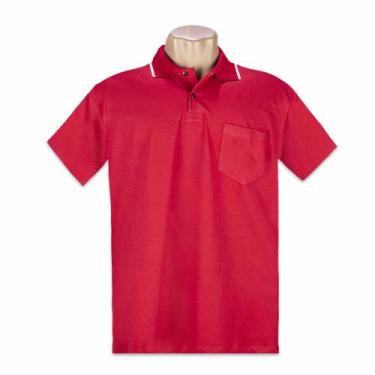 Imagem de Camisa polo lisa com bolso G1 ao G4 obeso homens manga curta - Tractor