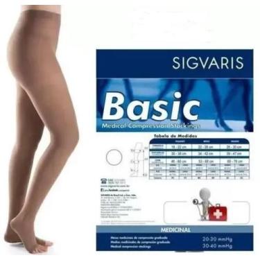 Imagem de Meia Calça Compressão 30-40mmhg Basic - Sigvaris Cor: Bege, P