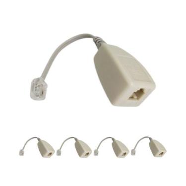 Imagem de Kit 5 Micro Filtro Adsl Splitter 1 Saída Multitoc