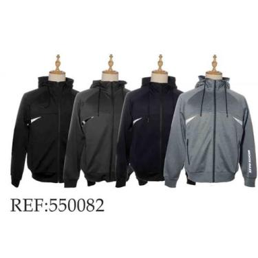 Imagem de Jaqueta Broken Neoprene Aberta 550082 Masculina, Preto, P