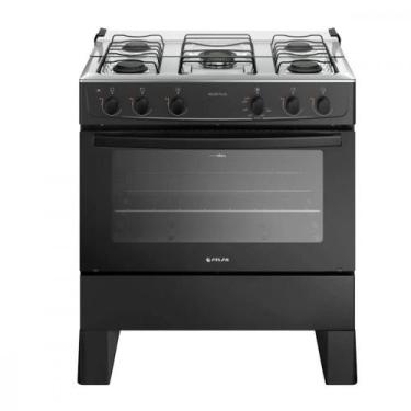Imagem de Fogão 5 Bocas Preto com Mesa Inox Atlas Milão Plus Bivolt, Atlas, Milã
