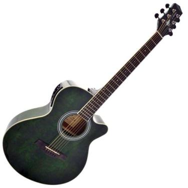 Imagem de Violão Eletroacústico Western Flame Top Cutaway Ah-50Tgr J.White - J. 