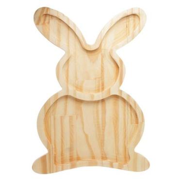 Imagem de Petisqueira de madeira coelho - woodart