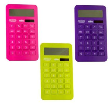 Imagem de Calculadora BRW Grande Neon Com 10 Dígitos, Roxa