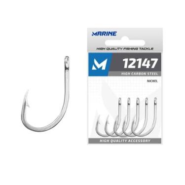 Imagem de Anzol Marine 12147 Nickel Nº 7/0 Cartela 30 Peças - Fisgada Precisa - 