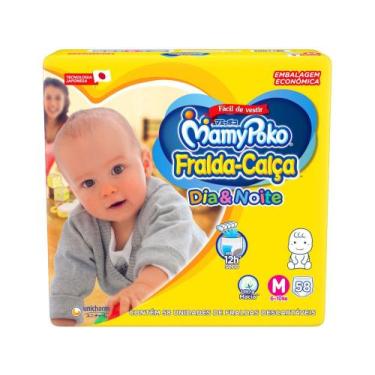 Imagem de Fralda Calça MamyPoko Dia&Noite Hiper Tam. M - 6 a 10kg 58 Unidades