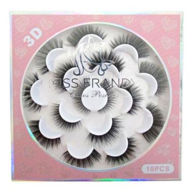 Imagem de Cílios postiços 3d miss frandy 10pcs cód.:c21-01002