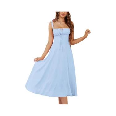 Imagem de Vestido Feminino De Verão Sem Mangas Com Bojo E Bandagem, Elegante Ves