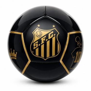 Imagem de Bola Oficial Santos Futebol Campo Infantil, Preto