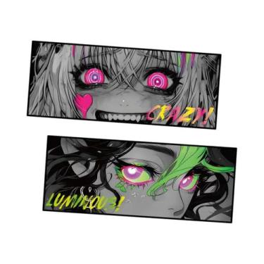 Imagem de Adesivos Refletivos De Menina Anime Cyberpunk Para Motocicletas, Decal