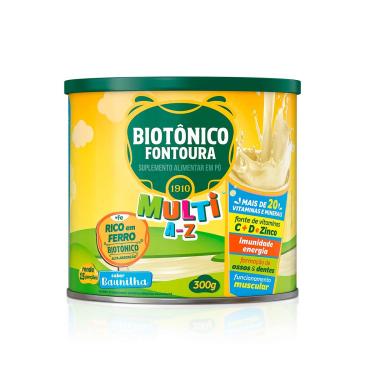 Imagem de Suplemento Alimentar em Pó Biotônico Fontoura Multi A-Z Baunilha com 300g Biotonico Fontoura 300g