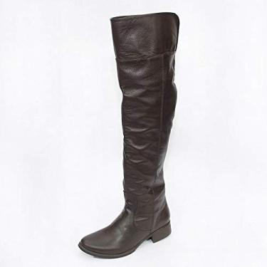 Imagem de bota feminina montaria, estilo country em legitimo couro bovino 33/44 modeo 206cla (38, cafe)