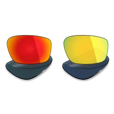 Imagem de 2 pares de lentes polarizadas de substituição da Mryok para óculos de sol Oakley Straightlink – Opções