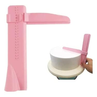 Imagem de Alisadora Nivelador Espátula Para Bolo Ajustável Cor Rosa