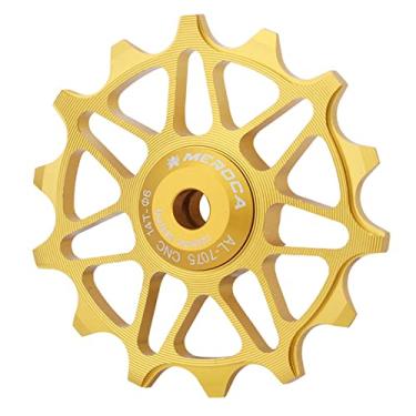 Imagem de Câmbio Traseiro Polia Cerâmica para de 12T/14T Rolamento Roda Jóquei, 14T Gold, Tamanho real