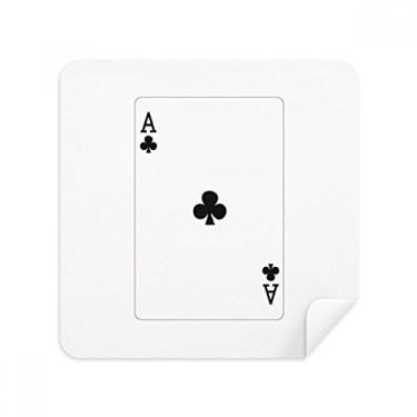 Imagem de Tecido de camurça com estampa de cartas de baralho Club A, pacote com 2