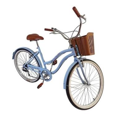 Imagem de Bicicleta Urbana Aro 26 Vintage 6v Azul BB
