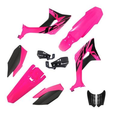 Imagem de Kit Plástico Biker Evo Crf 250f Com Adesivos + Protetor De Mão Biker