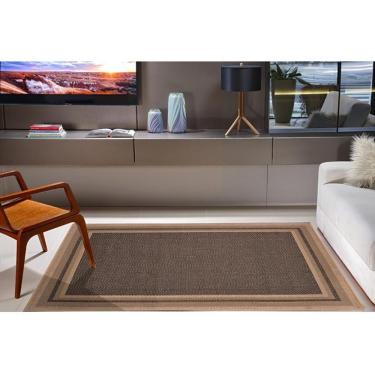 Imagem de Tapete Sala Econature Moldura 2,00x2,50 Bege Chumbo 77