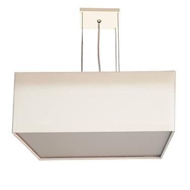 Imagem de Lustre Pendente Quadrado Cúpula em Tecido 40x40x15 Cor:Branco6028