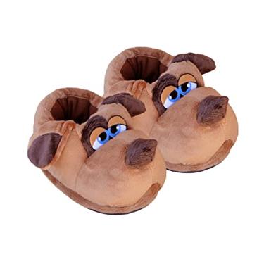 Imagem de Pantufa Adulto 3D Cachorro Ferpa Ref: 6055 Tamanho:28/31;Cor:Marrom;Genero:Unissex