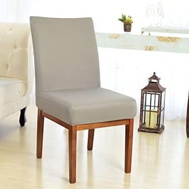 Imagem de Kit 8 Capa de Cadeira Universal Postagem Rapida Cinza