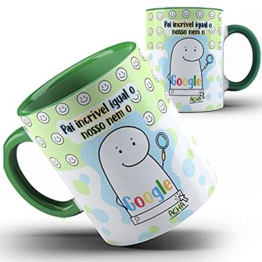 Imagem de Caneca verde Papai Flork Pai nem Google acha