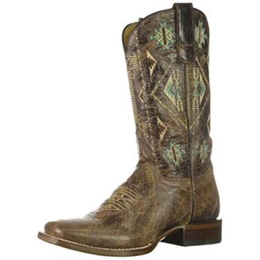 Imagem de ROPER Bota feminina Out West Western, Marrom, 9 Wide