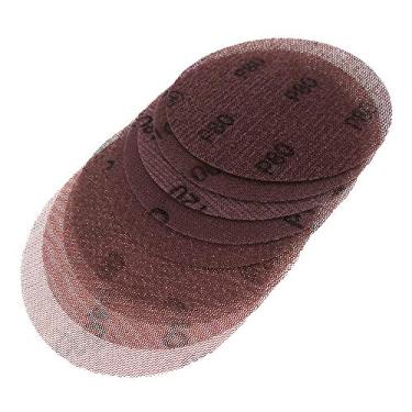 Imagem de 10 Pcs 6 Polegada Mesh Lixing Discs Gancho & Papel de lixa abrasivo antibloqueio sem poeira 150 mm para moagem de pedra de madeira de carro, 100,h