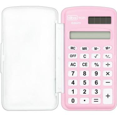 Imagem de Calculadora De Bolso 8 Dígitos Pequena Tc21 Rosa - Tilibra