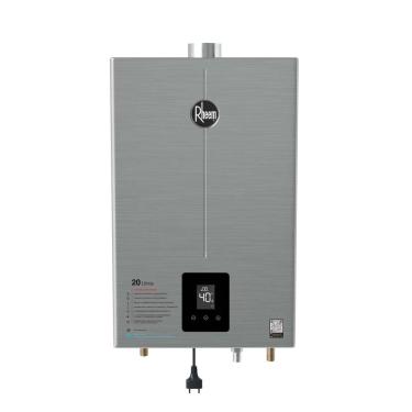 Imagem de Aquecedor A Gás Digital Rheem 20 Litros Inox Gn Bivolt