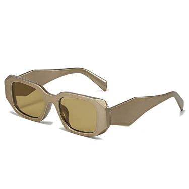 Imagem de Óculos de sol femininos quadrados fashion elegantes óculos de sol de foto de rua óculos de sol poligonais versáteis, 7, tamanho único