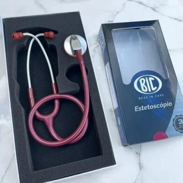 Imagem de Esteto Medico Clinico Profissional Cardiologico Adulto Bic (VINHO)