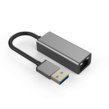 Imagem de Adaptador USB Ethernet, USB 3.0 para 1000/100/10 Mbps Gigabit Ethernet LAN adaptador de rede compatível com Nintendo Switch, MacBook Surface Pro Notebook PC