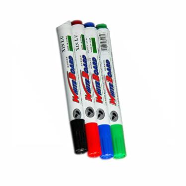 Imagem de MOOKEENONE 2mm 4 Color Whiteboard Marker Pens White Board Dry-Erase Marker Fine 2MM Nib Blue Green Black Red