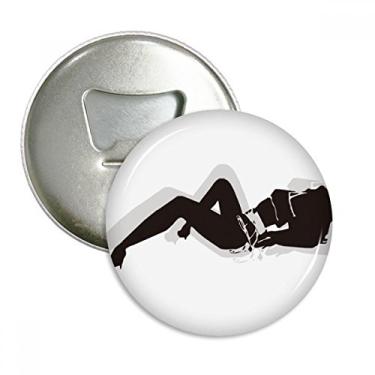 Imagem de Hot Girl Gal Outline abridor de garrafas ímã de geladeira emblema multifuncional