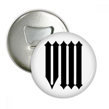 Imagem de Algarismos romanos oito em silhueta preta abridor de garrafas ímã de geladeira emblema multifuncional