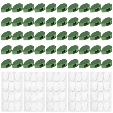 Imagem de Grampos de parede de plantas fixador de jardim autoadesivo invisível fixador de parede clipe plantas gancho de escalada de parede para decoração de casa de jardim (50 peças)