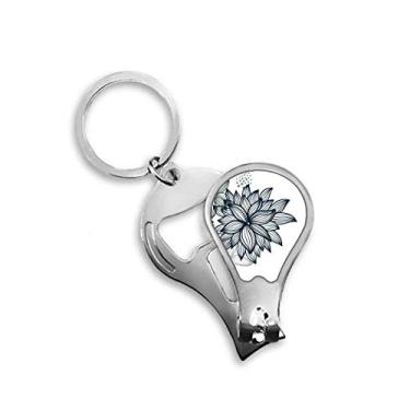 Imagem de Plantas de flores arte colorida padrão de grão cortador de unhas abridor de chave tesoura